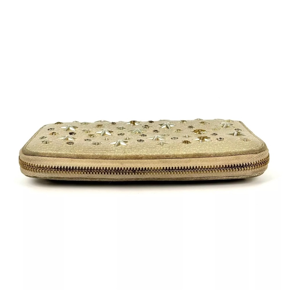 JIMMY CHOO Long Wallet Gold Leather Filipa Authentic - Picture 6 of 10